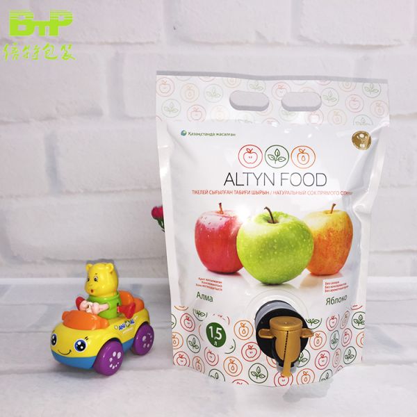Stand-up Pouch Vertical Beverage Bags with Valve Spout, Packaging Beverage Bags with Plastic Packaging for Baby Food Spray Bags