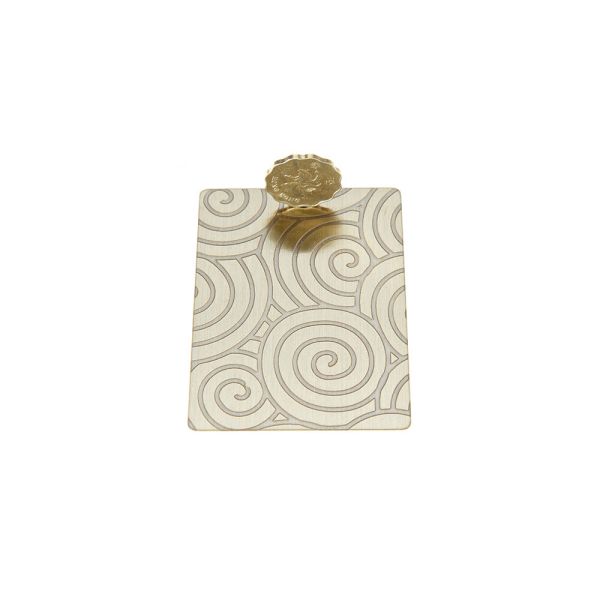 Placa de acero inoxidable grabada y repujada con anillo anti-huellas dactilares, 3 mm