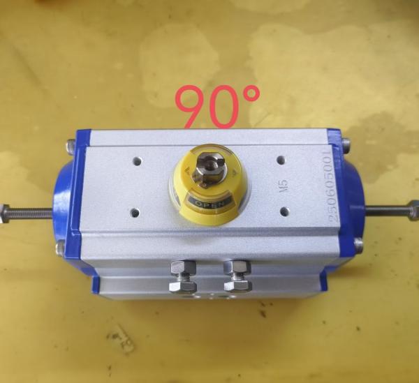 Rack And Pinion Air Pneumatic Actuator With Cover Screws Adjustable Actuator degree