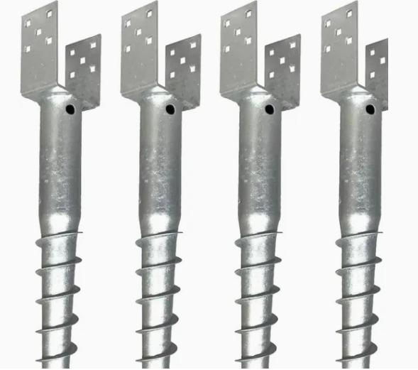 Hot Dipped Galvanized Earth Screw Ground Helical Screw Pile For Solar Mounting
