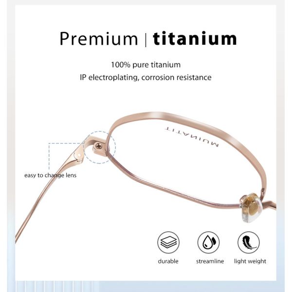 Бренд логотипа геометрических стекел рамки титана изготовленный на заказ для женщин