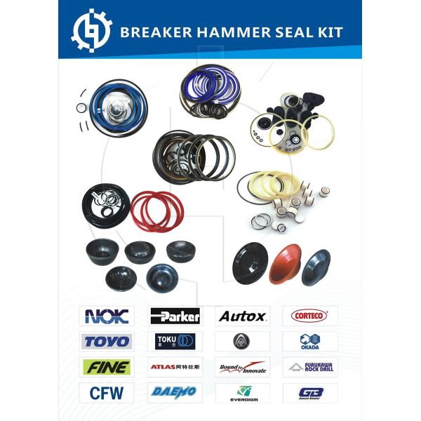 SU145 SU+145 Excavator Hydraulic Breaker Chisel Diaphragms Rock Hammer Oil Stamp Seal Kits