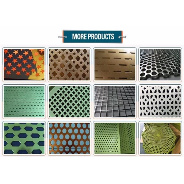 SS 304 Perforated Metal Screen Panels Sheet Hole Punched Stainless Steel Plate