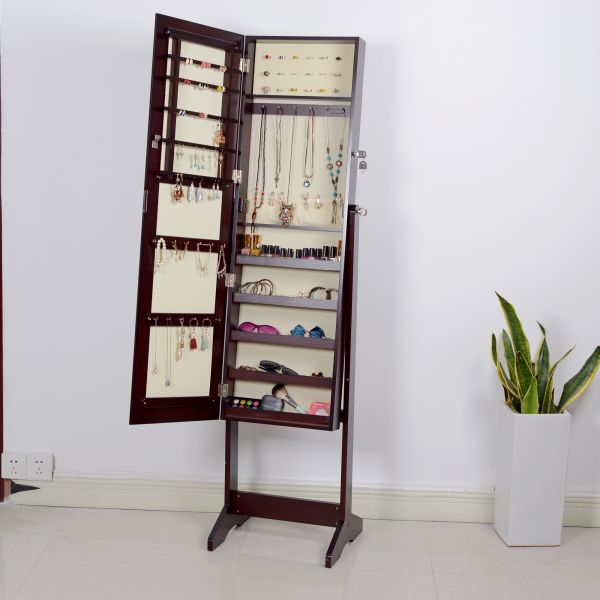 Pintura sentida del MDF de los muebles E1 de la sala de estar del gabinete de la joyería del piso del espejo de Linner 3m m