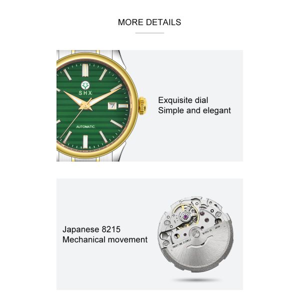 Men's Automatic Mechanical Watch – Water Resistant 3ATM