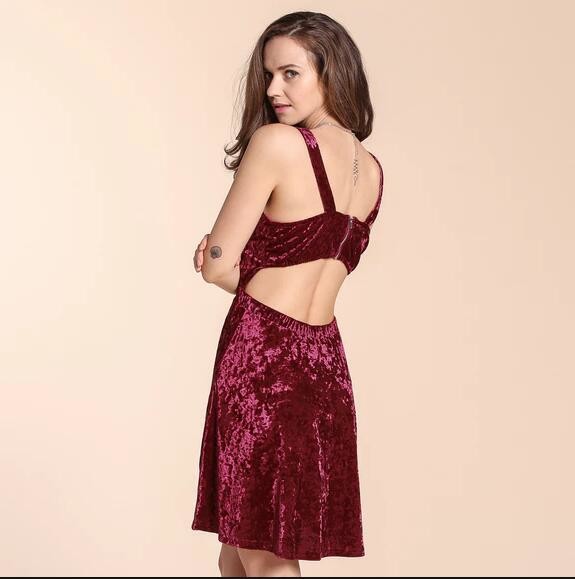 Fashion Mini Dress Hot Sexy Velvet Dress Party dress