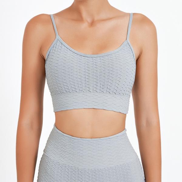 Oem Factory Manufacturer Custom Logo Ladies Sports Bras Gym Workout Seamless Ribbed Bralette