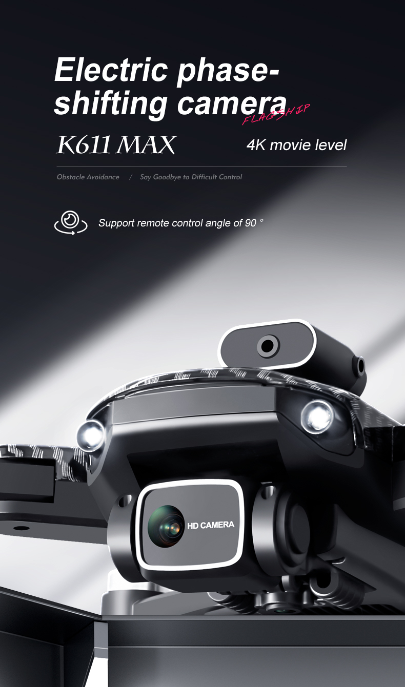 Складчивый аэрофотограф Квадкоптер K818 Max Mini Drone с 4k HD камерой Smart Brushless Motor и препятствиями