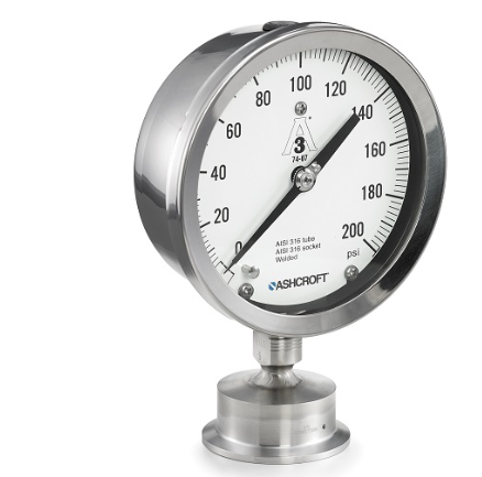 Ashcroft  The 1032 Sanitary Pressure Gauge 3-A Certification Meet Strict Hygiene Requirements
