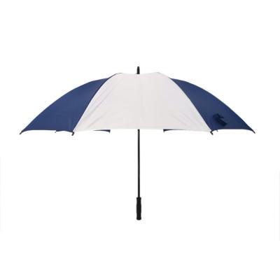 Manual Blue And White Promotional Umbrellas 190T Polyester Fabric And Straight Handle