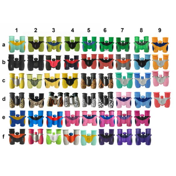 Real Kids Binoculars 8x21mm with Green Red Telescope Parro Style Overturn Eyecup