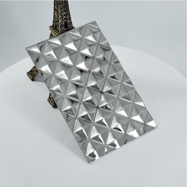 Custom Matte Embossed Stainless Steel Plate Diamond Pattern For Elevator Interiors