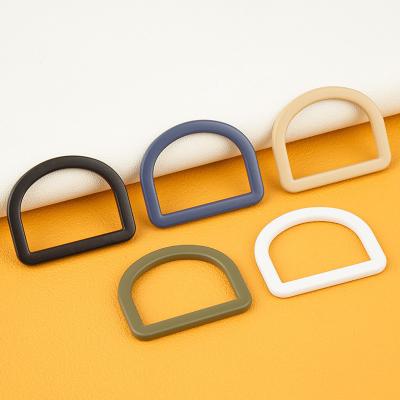 Logo Customized Logo D-Ring Loop Metal Flat D Ring for Handbag 20mm 25mm 38mm Lanyard