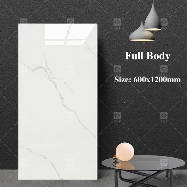 Современные большие остекленные фарфоровые плитки Серый мрамор для внутренней стены квадратной формы