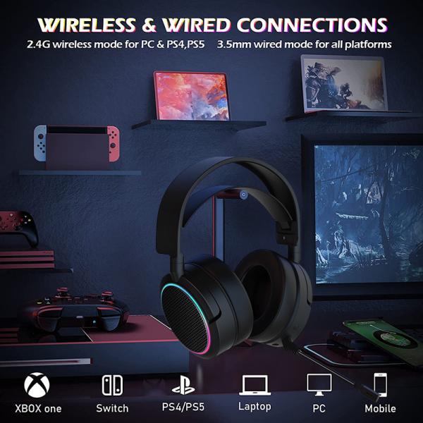 Logitech Compatible 2.4G Wireless Gaming Headset X3 Pro 2nd Edition With Mic LED