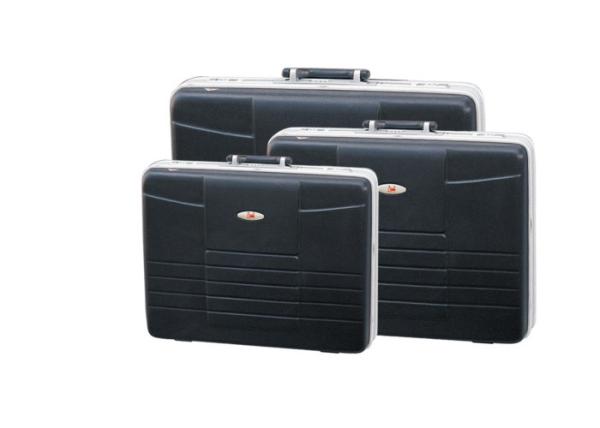 ABS Iron Frame Business Leather Bag For Man Popular With Silver Piping