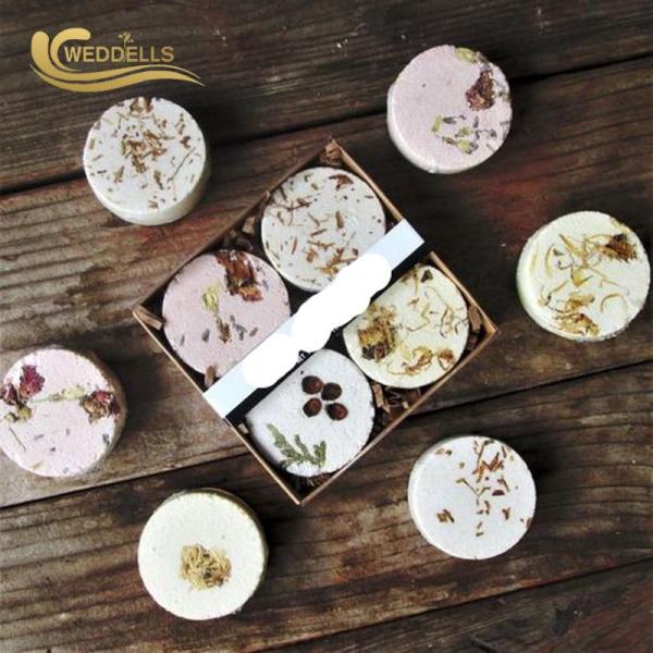 Vegan Natural Aromatherapy Shower Steamers With Dried Flowers FDA 30g
