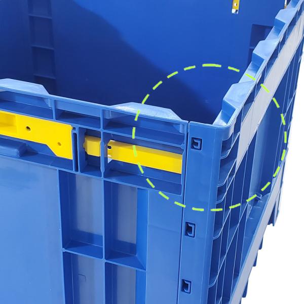Envases industriales plegables Cajas de plástico duraderas y apilables para ahorrar espacio