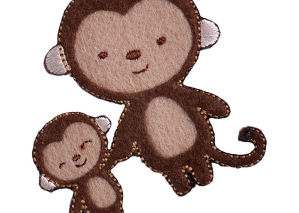 Wholesale Cutstom Design Iron on Applique Monkey Embroidery Badge For Children