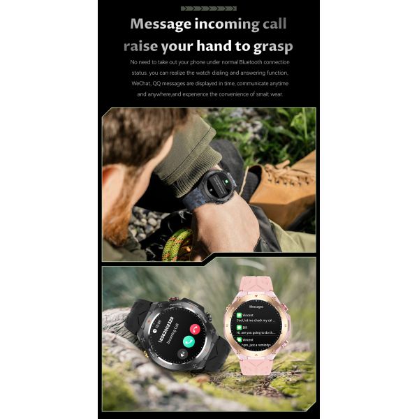 Built In GPS Android Smart Watch High Precision For Heart Rate And Blood Pressure Monitoring