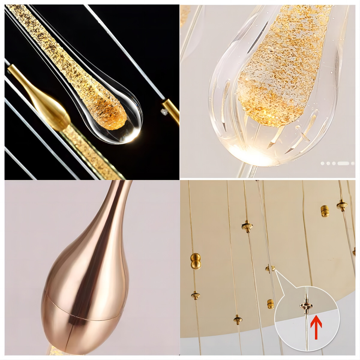 Современный легкий роскошный длинный водопад люстра для двойной виллы лестницы