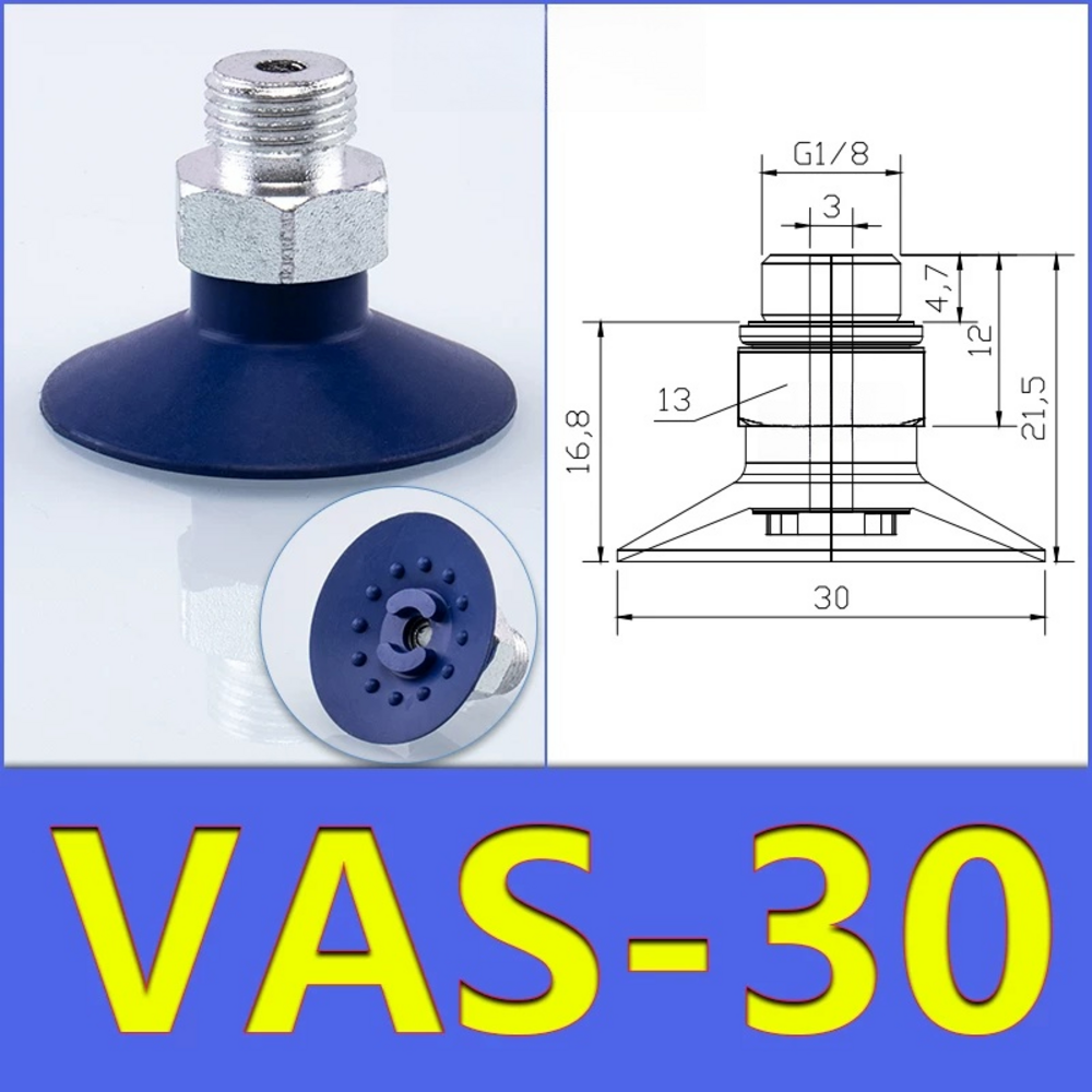 FESTO VAS30 Pneumatic Suction Pad 30Mm Diameter Multi Color Silicone Nitrile Rubber Wear Resistant For Robot Material Transfer
