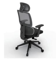 Del ejecutivo 350 ODM bajo de aluminio de Mesh Chairs With Headrest ergo