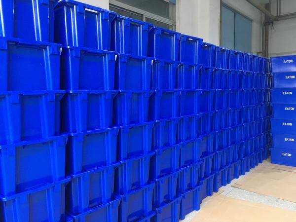 Grays FIRST Caixa de reformulação de plástico empilhável para transporte de arquivos de poupança de espaço