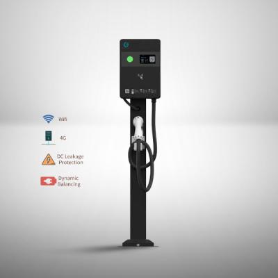 7kw AC EV Charging Station Cable 32A EV Charger Floor Mounted Charging Point for Home Use