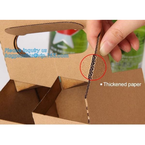 Eco Friendly Disposable Kraft Paper Take Out 2 Pack Coffee Cup Drink Carriers 2 Pack Paper Cup Holders bagease package
