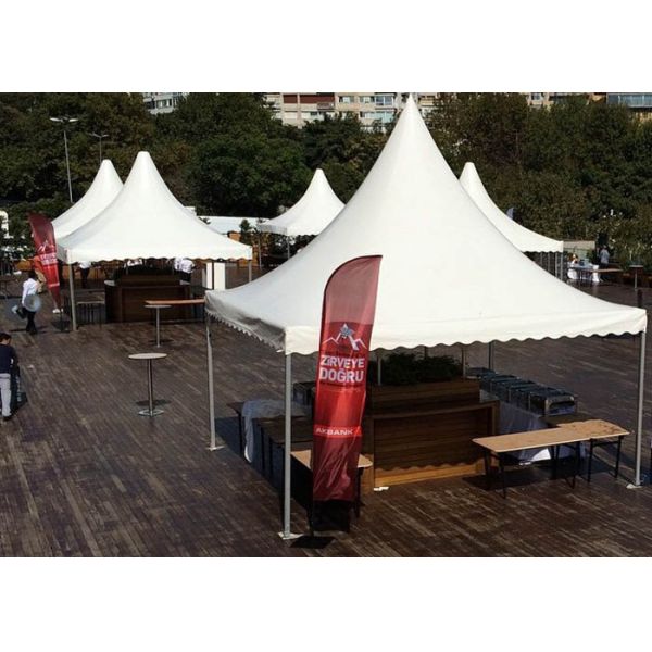 6x6m Chinese Hat Gazebo Aluminum Pvc Pogoda Tent With Clear Span For Outdoor Event