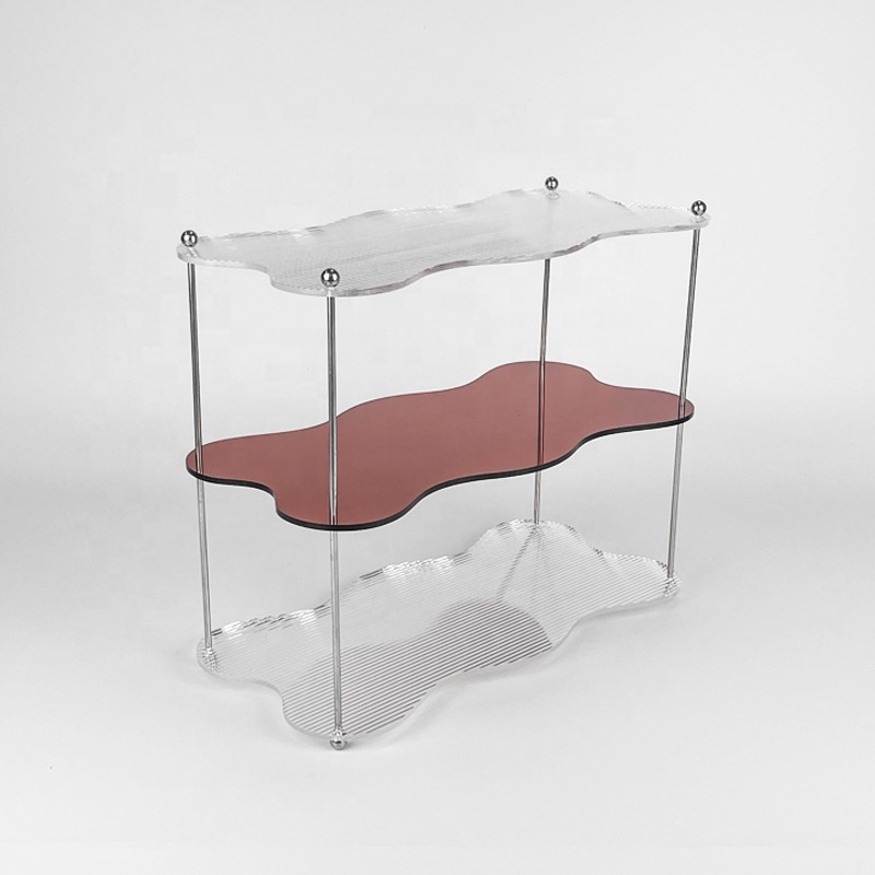Custom 3-Layer Acrylic Display Stand Creative Simple Living Room Desktop Arrangement Storage Racks