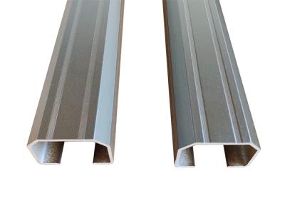 Powder Coated Aluminum Sliding Door Track , C Aluminium Profile Easy Installation