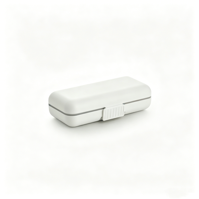 Secure Latch 8-Slot Pill Case Matte Pink Medical Gift