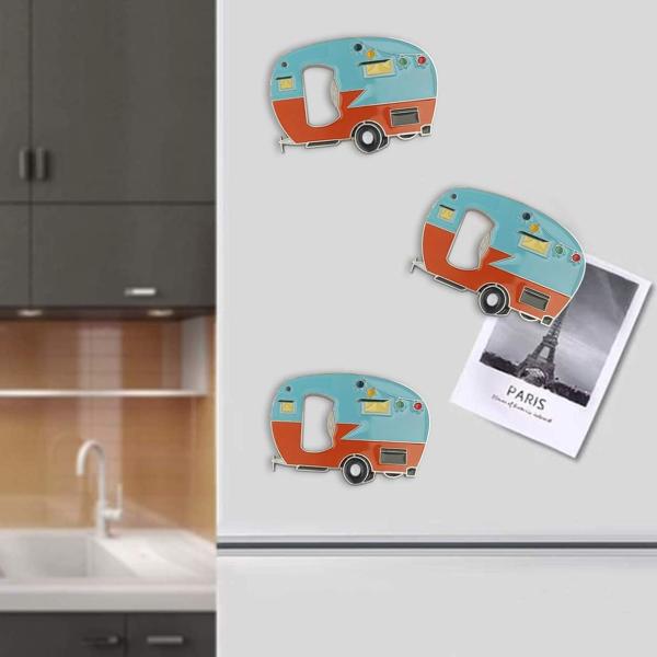 Durable Custom Magnet Bottle Opener With Fridge Magnets Sticker For Camper Lovers