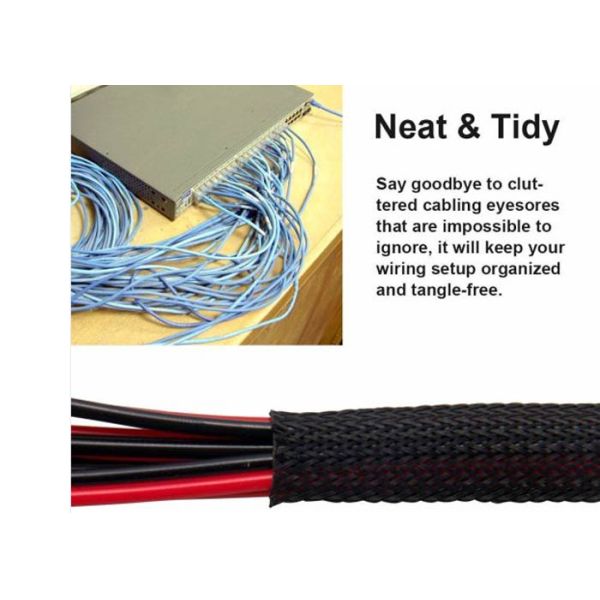Hose Cable Harness Protection Braided Wire Sleeve , Pet Braided Sleeving UL Approval