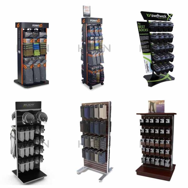 Custom Golf Glove Display Rack Movable Metal Floor Rubber Mitten Rack