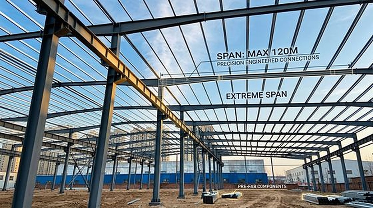 Customized Color Steel Metal Buildings Featuring Height Variations and Finish
