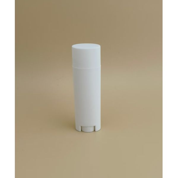 ISO9001 ISO14001 Certified Plastic White Small Ellipse Smooth Lip Balm Packaging Ideal for Lipsticks Cosmetic Containers