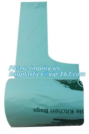 100% Biodegradable and compostable plastic kitchen garbage bag, compost kitchen plastic trash compactor bags