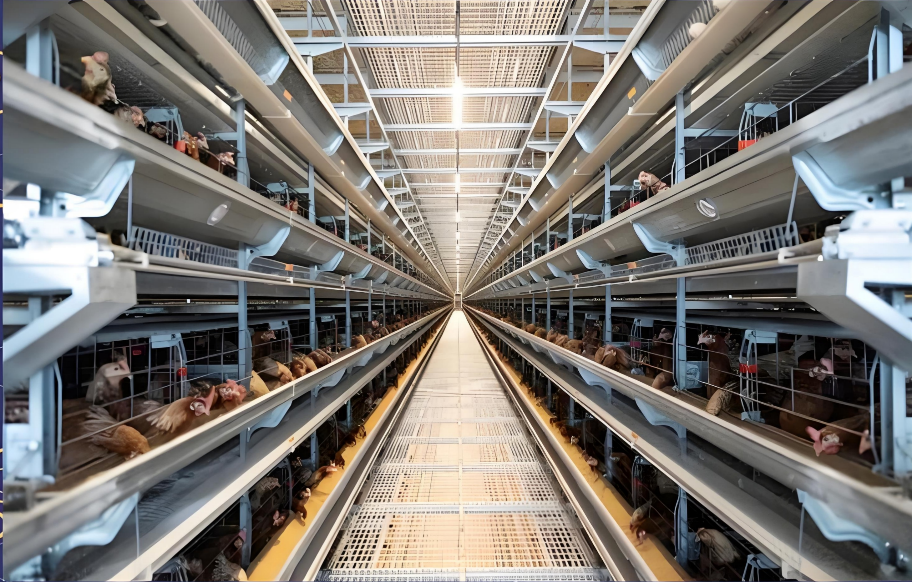 2.5 - 4.5 Meters Steel Structure Poultry House Chicken Coop Steel Frame EN1990