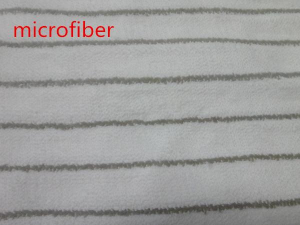 Gray White Weaving Coral Fleece Microfiber Fabric 580gsm Mop Pad Fabric