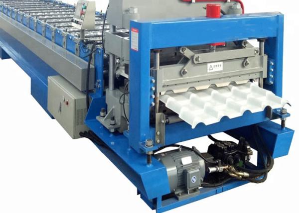 0.35 - 0.65mm Glazed Roof Tile Roll Forming Machine Pre Painted Steel Material