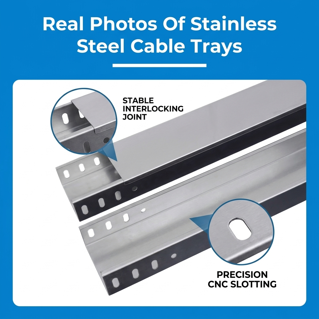 150mm Medium Duty Cable Tray Stainless Steel 2m/3m Length