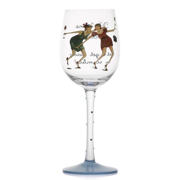 Customized Goblet Wedding Decoration Funny Couple Sisters Home Luxury Glass Gift
