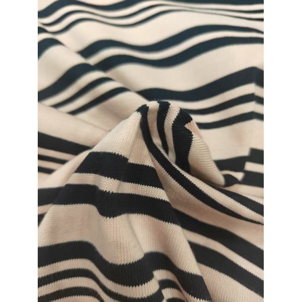 Cotton Double Yarn Striped Fabric [Factory Direct Supply] - Crisp And Washable Striped Knit Fabric T-Shirts/POLO Shirts,