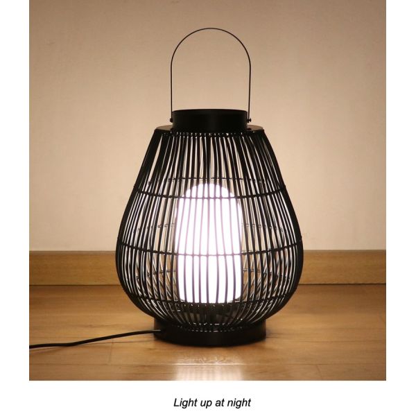 IP44 Waterproof Rattan Garden Lanterns For Outdoor Landscape Floor