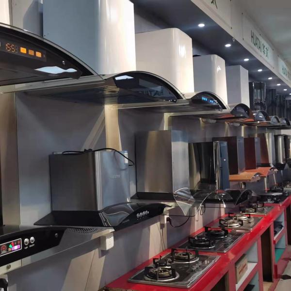 Electric Arc Glass Chimney Hood Stainless Steel Housing App Controlled Kitchen Range Hood