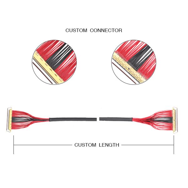 Lvds Edp Micro Coaxial Cable I-Pex Cabline Ca 20453-250t-03s 50p
