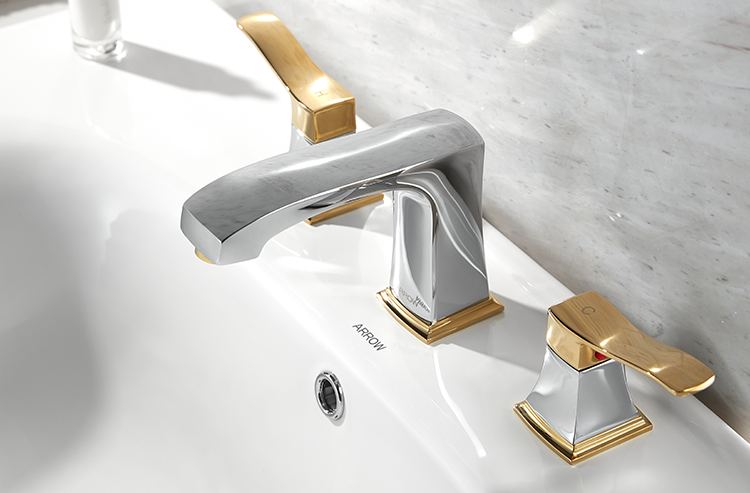 ARROW Foshan Single Handle Single Hole Bathroom Sink Faucet with Ceramic Valve Core and Gold Finish